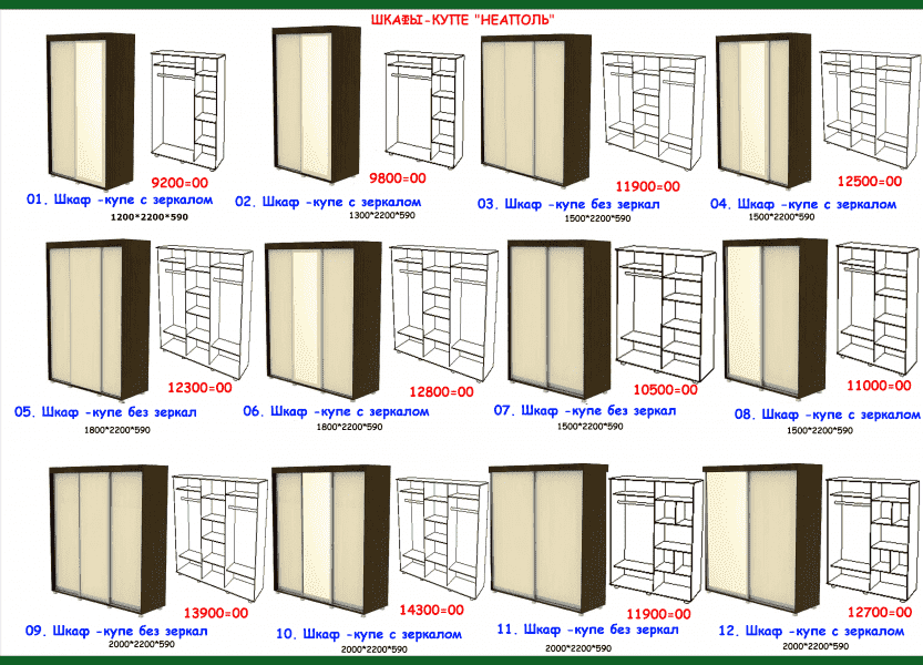 шкаф-купе неаполь в Твери