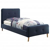 кровать button tufted flannelette navy 140х200 в Твери