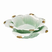 подсвечник керамический в виде цветка с золотыми лепестками flower pale green medium, 4 см в Твери