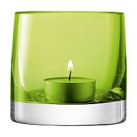подсвечник стеклянный зеленый лайм для чайной свечи light colour, 8,5 см в Твери