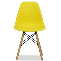 стул деревянный pc-015 желтый ножки дерево (eames style) в Твери