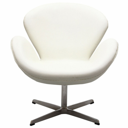 кресло swan chair экокожа белое в Твери