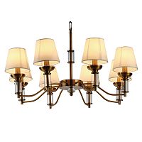 люстра walters 8 от delight collection прозрачная/бежевая/латунь в Твери