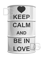 декоративная бочка keep calm and be in love m в Твери