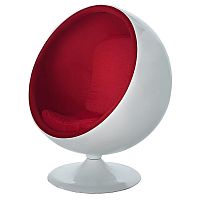 кресло-шар eero ball chair бело-красное в Твери