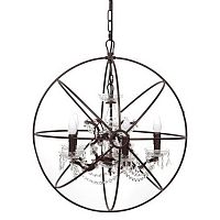 люстра foucault's orb crystal (60*55*50) коричневая в Твери