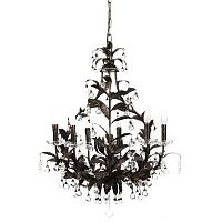 люстра 19th c. rococo iron & smoke crystal round чёрная в Твери