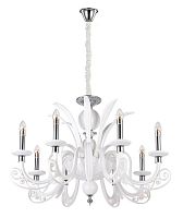 подвесная люстра crystal lux letisia sp8 white белая в Твери