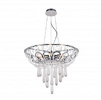 подвесная люстра crystal lux dorotea sp5 d450 chrome прозрачная в Твери