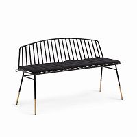 siena bench 120 черный металл черная ткань от la forma (ex julia grup) в Твери