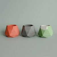 подсвечник из бетона серый eco линту, 6 см в Твери