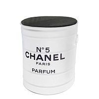 декоративная бочка- пуф chanel №5 white m в Твери