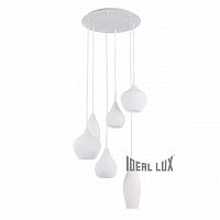 подвесная люстра ideal lux soft sp6 bianco в Твери