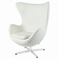 кресло egg chair by arne jacobsen белое в Твери