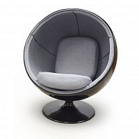 кресло ball chair черно-серое в Твери