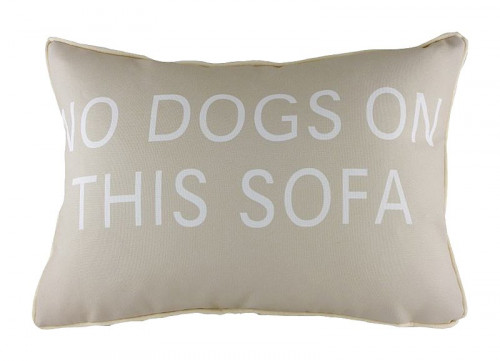 подушка с надписью no dogs on this sofa в Твери