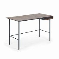 стол mahon desk ореховый шпон, mdf матовый графит в Твери