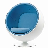 кресло ball chair бело-синее в Твери