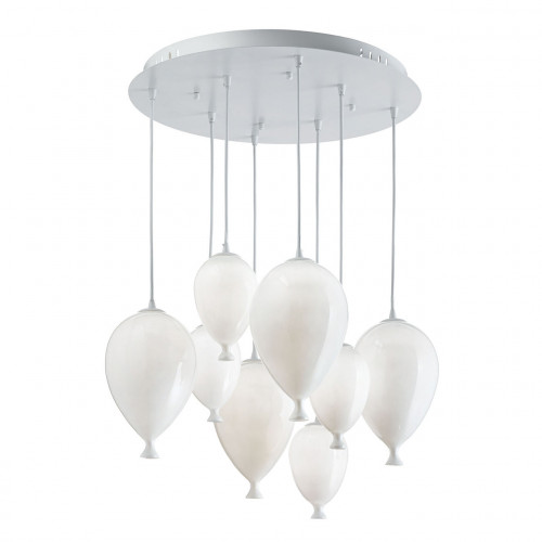 подвесная люстра ideal lux clown sp8 bianco в Твери