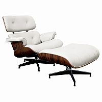 кресло lounge chair & ottoman белое в Твери