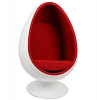 кресло ovalia egg style chair красное в Твери