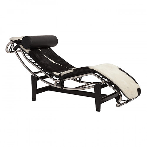 шезлонг chaise longue lc4 черно-белый в Твери