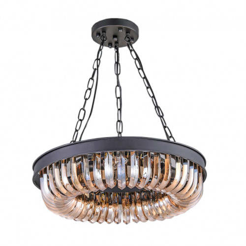 люстра terra black amber d50 черная, стекло янтарного цвета в Твери