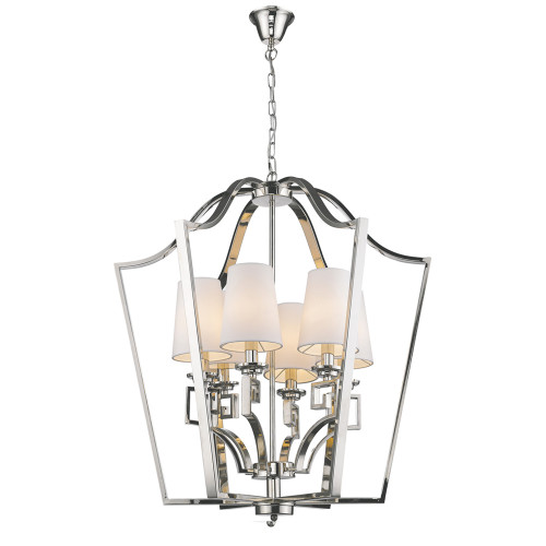 люстра presidential 6 от delight collection белая/никель в Твери
