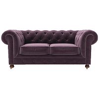 диван chesterfield lux двухместный прямой фиолетовый в Твери