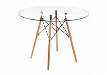 стол стеклянный nixon (eames style) натуральное дерево в Твери