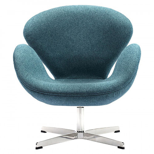 кресло swan chair сине-зеленое в Твери