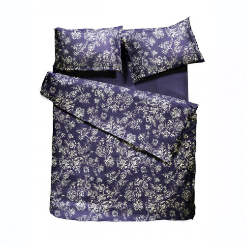 комплект постельного белья decoflux сатин евро peony indigo в Твери