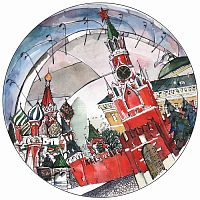 тарелка сувенирная спасская башня в Твери