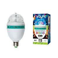 светодиодный светильник-проектор (09839) volpe disko uli-q301 03w/rgb/e27 white в Твери