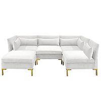 диван zara sectional угловой белый в Твери