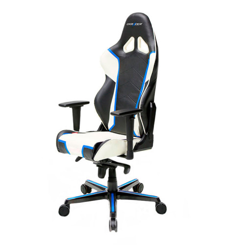 кресло геймерское dxracer racing черно-бело-синее в Твери