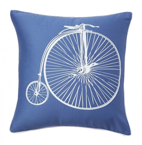 подушка с ретро-велосипедом retro bicycle blue в Твери