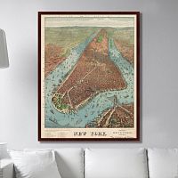картина: antique map of new york city, 1879г. в Твери