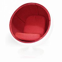 кресло ball chair бело-красное в Твери