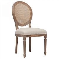 стул vintage french round cane back кремовый лён в Твери