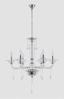 подвесная люстра crystal lux monica sp6 chrome/transparent в Твери