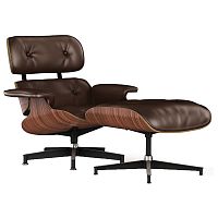 кресло lounge chair & ottoman коричневое в Твери