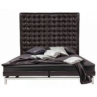 кровать двуспальная 180х200 коричневая из экокожи boss bed в Твери