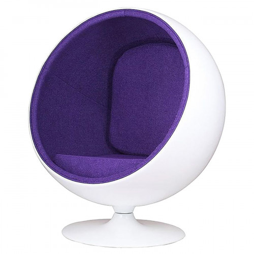 кресло eero ball chair бело-фиолетовое в Твери