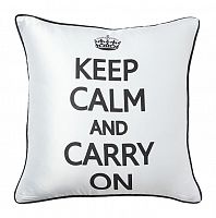 подушка с надписью keep calm and carry on в Твери