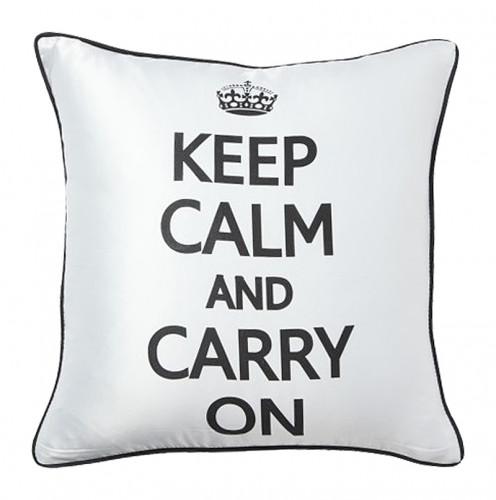 подушка с надписью keep calm and carry on в Твери