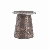 подсвечник металлический медный с резьбой, 12 см в Твери