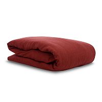 пододеяльник изо льна бордового цвета essential 200х200 в Твери
