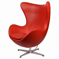 кресло arne jacobsen style egg chair красное в Твери