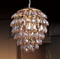 подвесной светильник crystal lux charme sp3+3 led gold/amber в Твери